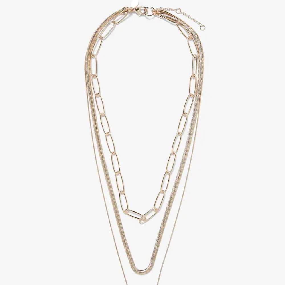 Express Three Row Chain Necklace